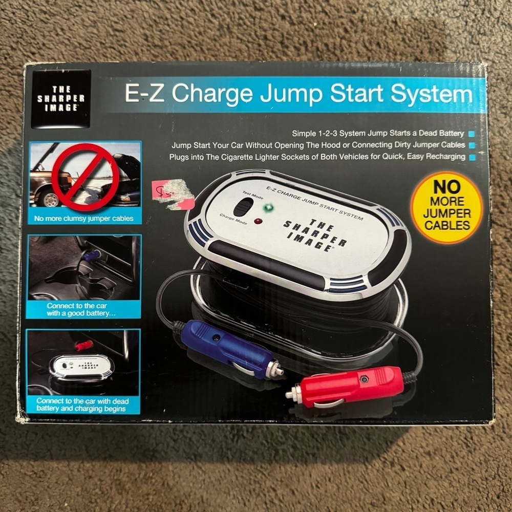 Sharper Image E-Z Charge Jump Start System With Original Box Tested Working